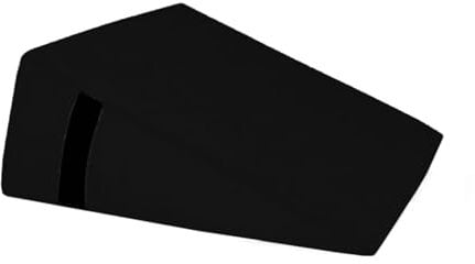 Quirumed Cuscino a cuneo, Misure 40 x 50 x 13 cm, Colore nero, Ergonomico, Similpelle, Imbottitura flessibile, Cuscino per massaggi, Fisioterapia, Supporto per la schiena