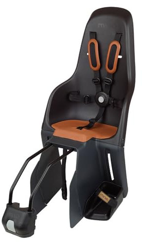 MINIA for Frame 8405600001 - Fahrradrücksitz für Kinder mit Verankerung im Gestell, geeignet für Kinder von 9 Monaten bis 6 Jahren in schwarz.