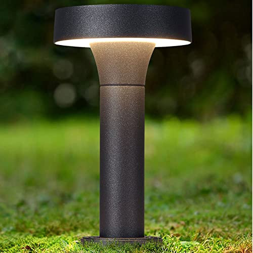 LGDEERCO Außenpfostenleuchten Rasen Garten Landschaftslampe Gartenvilla Chinesische Außenstehlampe Säulenlaterne Schwarz Aluminiumdruckguss