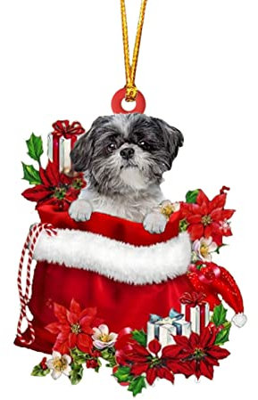 TianWlio 2022 Cartoon Hund Hund Charakter Vor Weihnachten Auto Anhänger Weihnachtsbaum Anhänger Weihnachtsdekoration Anhänger Weihnachten Dekoration Anhänger Infrarot Deckenheizstrahler Innen