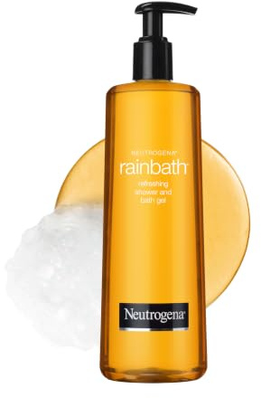 Neutrogena Rainbath Refreshing & Cleansing Shower & Bath Gel, Moisturizing Daily Body Wash Cleanser, Bath Gel & Shaving Gel for Soft Skin, Lathering Body Wash in Original Scent, 32 fl. oz