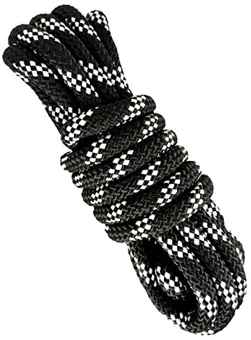12mm Hochfestes Polyesterseil. 5M. Schwarz mit Weiß