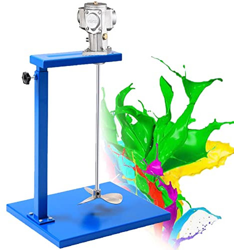 XDLYWUZIQ 50-2600rmp/Min Stand Tank Barrel Paint Blender Machine Ink Coating Mixing Tool, 5 Gal/20l Gallon Pneumatisches Rührwerk, 1/8hp Edelstahl Automatische Farbrührmaschine,Impeller