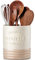 vancasso Sabine Utensil holders for kitchen Counter, 6.2 in Small Ceramic Utensil Crock Storage, Cream-Colored Farmhouse Utensil Organizer for Home Décor