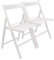 Harbour Housewares Buchenklappstühle - Weiß - 2 Pack Von 2