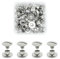 JINTANG 20pcs remaches de tornillo,M5x3,5mm remaches para cuero,Tornillo Chicago Remache,Se utiliza para la artesanía de cuero DIY bolsa de ropa, zapatos, libros, y la decoración (plateado)