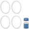 KLOWOAH Replacement Gaskets Compatible with Thermos Funtainer 10 Oz Stainless Steel Vacuum Food Jar,Silicone Seals (Set of 4)