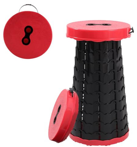 UMLIPOT Folding Stool, Easy to Carry, Lightweight and Portable, Suitable for Camping and Shopping, Sturdy Telescopic Stool with Maximum Static Capacity of 150 kg, Folding Stool, Telescopic Design