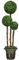 COSTWAY 115cm Árbol Artificial Topiario Redondo en Maceta, Árbol Artificial de 3 Bola de Cedro, Resistente a UV y al Agua, Ratán de Madera, Plantas Decorativas para Interior y Exterior