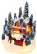 JAWSEU Weihnachtsdorf Mit Beleuchtung, leuchtendes Schneehaus Weihnachtshaus Beleuchtet Mini Weihnachtsdorf Glühenden Haus, Mini Weihnachtsdorf Weihnachtsszene Dekor Tischbeleuchtung Weihnachtsdeko