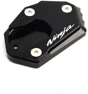 OPSREY Moto Kickstand Platte Seitenständer Fußstütze Vergrößern Für Kawasaki Ninja 300 650 1000 ER6F ZX6 10 12 R Refit Extender (Farbe : Schwarz)