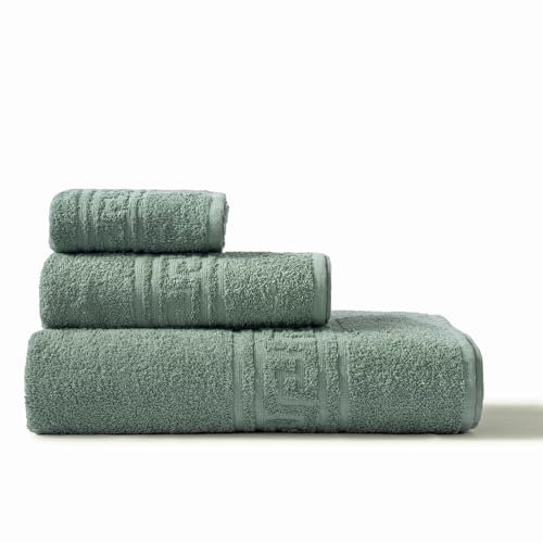 nice homeit Set de Toallas Blancas 100% Algodón - Set de Toallas de Baño - Suaves y Altamente Absorbentes