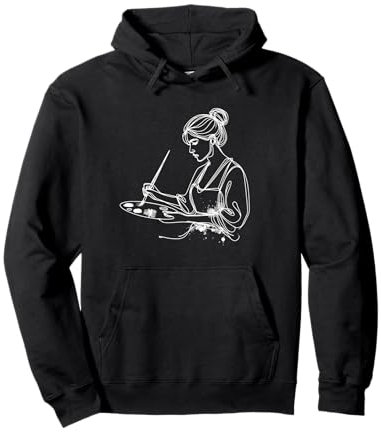 Pinceau One Line Art Dessin Peinture Sweat à Capuche