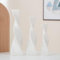 Grünara Vasen 3er Set - Weiße Keramik Vase Satz von 3 für Moderne Home Decor, Blumenvase für Pampasgras und Trockenblumen