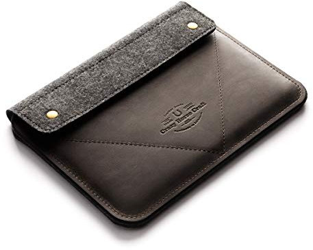 Crazy Horse Craft, Leather Case for iPad Pro 12.9, Stone Grey, Tablet Sleeve, Screen Protector, Pencil Pocket, Magic Keyboard Cover, Vintage Bag
