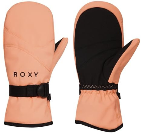 Roxy Jetty Snowboard-Fäustlinge für Mädchen, DryFlight, PFC-frei, WarmFlight Isolierung, Touchscreen, verstellbar, Pfirsichrosa, Größe S