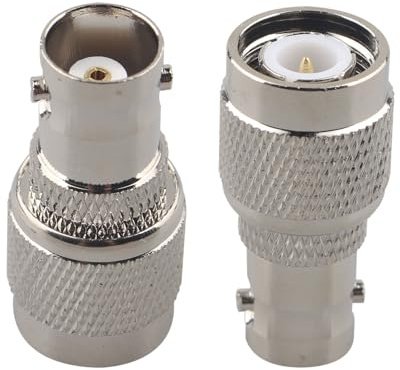 Futheda 2PCS BNC Female to TNC Male RF Coaxial Adapter BNC to TNC Coax Jack Low Loss Nickel Plated Connector for Wifi Antenna Extension Cable Broadcast CCTV LMA Video Telecom Wireless device