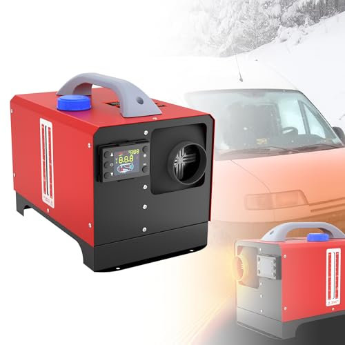 Froadp Calefacción de estacionamiento diésel de 12 V, 8 kW, calefacción horizontal de aire con mando a distancia LCD, interruptor y depósito de aire de 5 L, calentador de aire para combustible, para