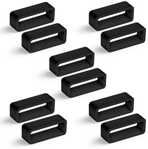 10-Stück Silikon Uhrenarmband Schlaufe,Schlaufen für uhrenarmbänder armband 20mm,Armband schlaufe Uhrenarmband Silikon Ring,Uhren Zubehör,Ersatz Armband Uhrenband Loop,Armbanduhr Uhrband Ersatzteile