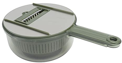 Vegetable Chopper, Food Chopper Versatile Vegetable Cutter, Stainless Steel Potato Slicing Machine, Carrot Cucumber Grater Shredders Vegetable Slicer with Drain Basket for (Green)