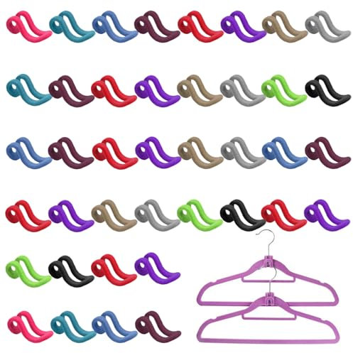 40 Ganchos Para Colgar Ropa Flocados, Mini Ganchos, Ganchos Antideslizantes, Ganchos Para Colgar Ropa Multifuncionales, Ganchos Para Colgar Ropa, Accesorios Para Armario