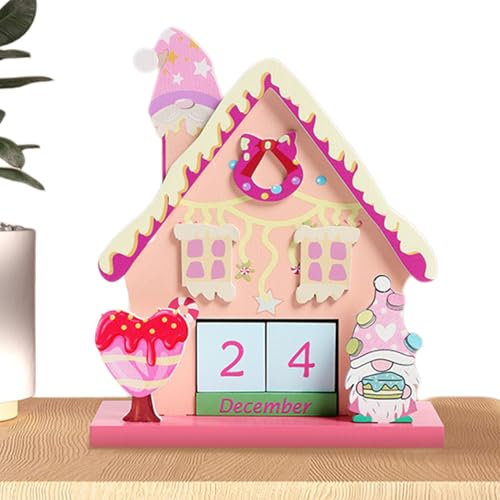 Weihnachtskalender, Deko Tage bis Weihnachten Adventskalender, Bauernhaus Weihnachten Wichtel Kalender Countdown Zeichen, Adventskalender für Schule, Geschäft, Hotel