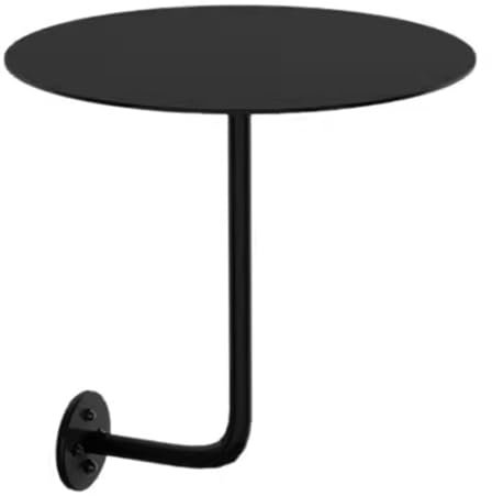 Bistrotisch, runder Beistelltisch, Couchtisch aus Metall, an der Wand montierter L-förmiger Sofa-Beistelltisch mit schmiedeeiserner Tischplatte, kreativer schwebender Stehtisch, Freizeit-Cocktailtis