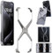 YNDERTYRE X Shape Anti Fall Bare Phone Case,Dissipate Heat Frameless Aluminum Alloy Corner Pad Cases,Hollow Metal Cooling Frame Compatible for iPhone 16 15 14 13 12 Pro Max