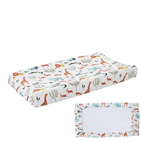 Housse De Matelas À Langer – Draps De Matelas À Langer Imperméables Et Respirants En Coton | Feuilles De Matelas À Langer Adaptées À Un Coussin De 32 X 16