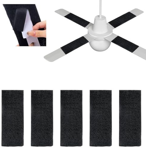 5 Pack Universal Ceiling Fan Filter for Blades, Easy Stick on Fan Blade Air Purifier Pads, Home Carbon Air Filter for Bedroom Kitchen Office Contaminants (5 Pack)