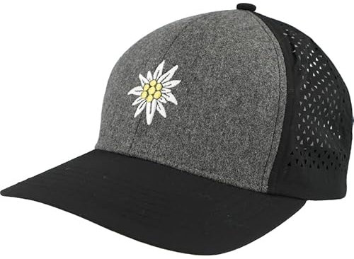 Eisley Unisex Stella Alpina Cap Mit UPF50+ Atmungsaktiv & Schnell Trocknend Klettverschluss, Schwarz, Einheitsgröße EU