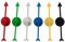 Arrow Spinner 6pcs 3,9 -Zoll -Brettspiel Spinner in 6 Farben Plastikspinner Brettspiel Ersatz für das Unterrichtshaus Lustige Partyspiel