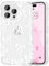 UEEBAI Bow Case for iPhone 12 Pro Max, Wavy Cute Ribbon Pretty Aesthetic Case Curly Stylish Soft Wave Clear Phone Case Shockproof Protective Pretty Cover for Women Girl - White