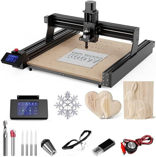 Twotrees TTC 450 CNC, fresatrice CNC per legno a 3 assi, fresatrice per metallo per incisione di legno, acrilico, MDF, plastica PCB, area di lavoro 460 x 460 x 80 mm