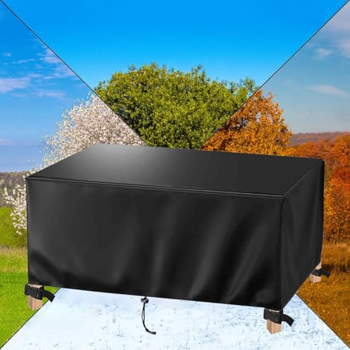 AJALGZ Gartenmöbel Abdeckung Winterfest Plane für Gartenmöbel, 150x100x80cm/Länge x Breite x Höhe 420D Oxford Gewebe Schutzhülle Terrassemöbel Abdeckungen für Gartenmöbel Sets Tische und Stühle
