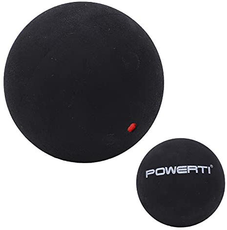 Aumotop Hochwertiger Sport-Squashball aus Gummi mit Hervorragendem Ballgefühl – Ideal für Squash-Training und -Übungen (einzelner roter Punkt)