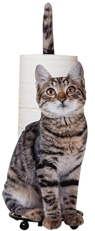 Porte Rouleau De Papier Toilette Debout | Porte Papier Toilette Thème Chat | Rangement Économiseur d'Espace Décoration Verticale pour Dortoir Appartement Hôtel Centre de Spa