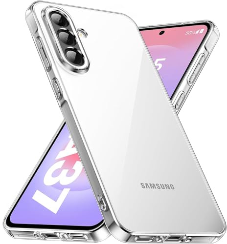 CLM-Tech Hülle kompatibel mit Samsung Galaxy A37 5G - Keine Vergilbung Stoßfeste Schutzhülle - Transparente Handyhülle aus TPU Gummi mit Harter PC Rückseite (Durchsichtig)
