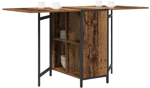 vidaXL Esstisch 144 x 60 x 75 cm Holzwerkstoff Altholz Rechtwinklig, Wohnzimmer, Rechteckiger Esstisch, Moderner Multifunktions-Möbel, Stilvolle Aufbewahrung, Platzsparende Lösung