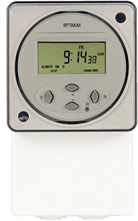 Optimum OP-IHTDIGI Digital 24-Stunden-/7-Tage-Zeitschaltuhr, 230 V, Weiß