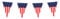 Boland 44950 - Wimpelkette USA, 6 Meter, einseitiger Druck, Amerika Deko mit Stars and Stripes, Party Dekoration für Karneval und Mottoparty