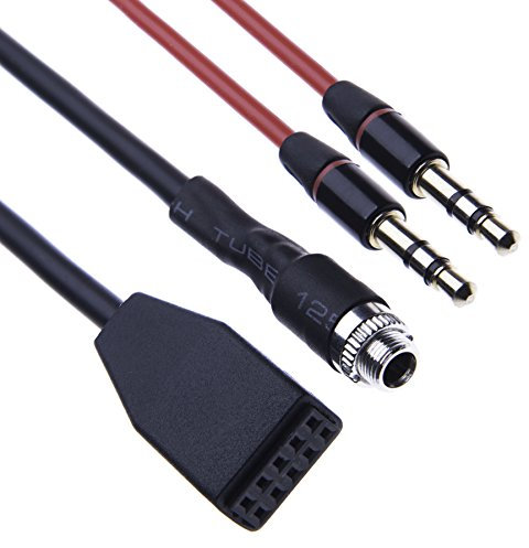 AUX Adapter Kabel Montage-Kit von Keple | Auto Montieren Stereo Buchse 3,5 mm AUX Buchse + 3,5 mm AUX Stecker Kabel 1 m Kompatibel mit X3 (2004–2010)/ Cooper (2002–2006) Cooper S (2005)