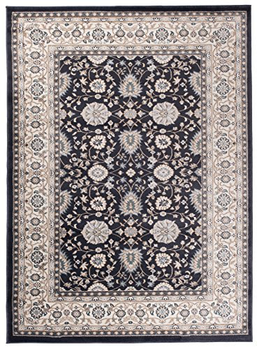 Carpeto Orientteppich Teppich Schwarz 200 x 300 cm Ornamente Klassisch Muster - Wohnzimmer Schlafzimmer Esszimmer