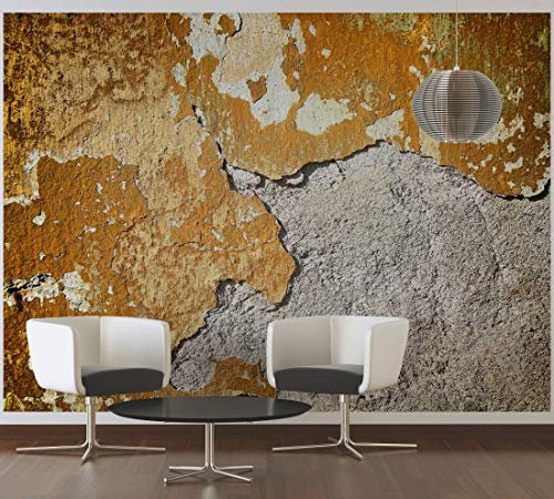 awallo Fototapete «Beton alt» in Braun, Grau, Kupfer | 350x255cm | XXL Bild-Tapete Wand-Bild Digitaldruck Vliestapete