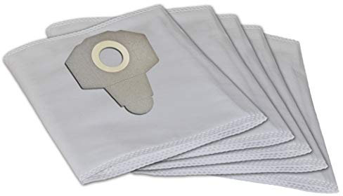 Invest - Lot de 5 sacs filtrants de rechange, compatibles avec Parkside 1300 D3 1300 A1, 1300 B2, PNTS 1400, 1400 B2, C1, D1, 1500, PNTS 30/6 - Blanc