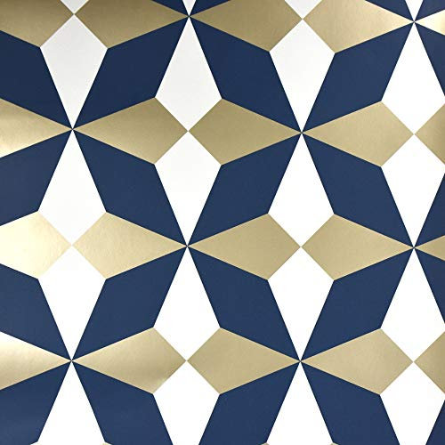 Fine Decor Nova Geo Bleu marine/doré