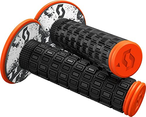 Scott Mellow MX Motorrad Griffe inkl. Donut schwarz/orange