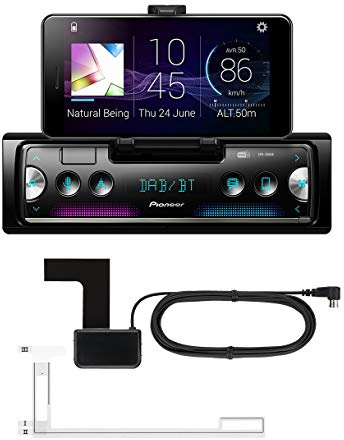 MEDIADOX 1-DIN Autoradio-Set inkl. Spannungswandler und Unterbaukonsole von Pioneer (SPH-20DAB) passend für LKW/Truck/Bus/24 Volt/24V