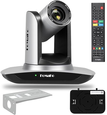 FoMaKo AI Auto Tracking HDMI PTZ Camera 20x Optical Zoom IP USB3.0 HDMI PTZ Camera for Church Services Worship Education, PoE 1080P60 FMK12UH Pro(20x)