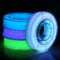 AMOLEN Glow in The Dark Multicolor Change 5 Meter, Grün, Blau und Dunkelblau(Lila), 3D Drucker Filament Bundle, PLA Filament 1.75mm, 3D Druck Filament, 200g X 4 Pack